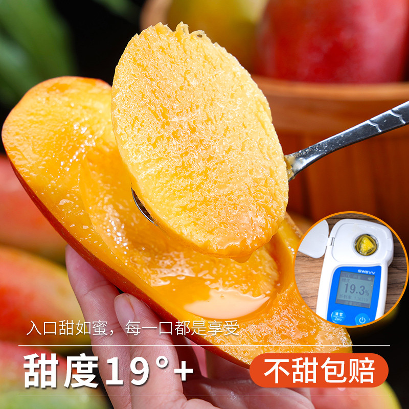 现货海南贵妃芒芒果新鲜10水果大果当季整箱树上熟红金龙辣椒芒