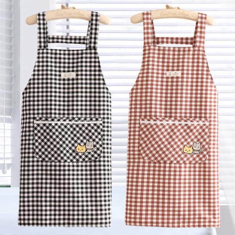 棉布厨房做饭围裙女可爱高档家用防水围腰夏季上班新款工作服男士,家庭/个人清洁工具,围裙,淘宝优惠券,粉丝福利购,淘宝优惠卷
