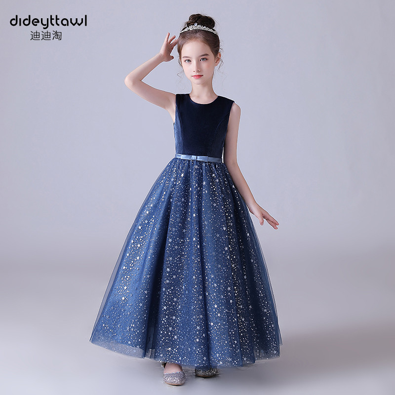 迪迪淘儿童表演礼服公主裙蓬蓬纱女童钢琴演出服小女孩舞台演出服