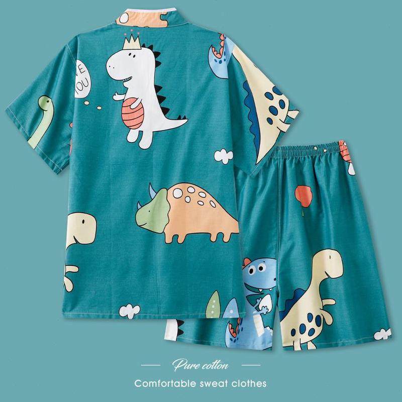 韩版可爱情侣小童浴服大童家居服儿童睡衣纯棉亲子装汗蒸服高档男,居家布艺,汗蒸服,淘宝优惠券,粉丝福利购,淘宝优惠卷