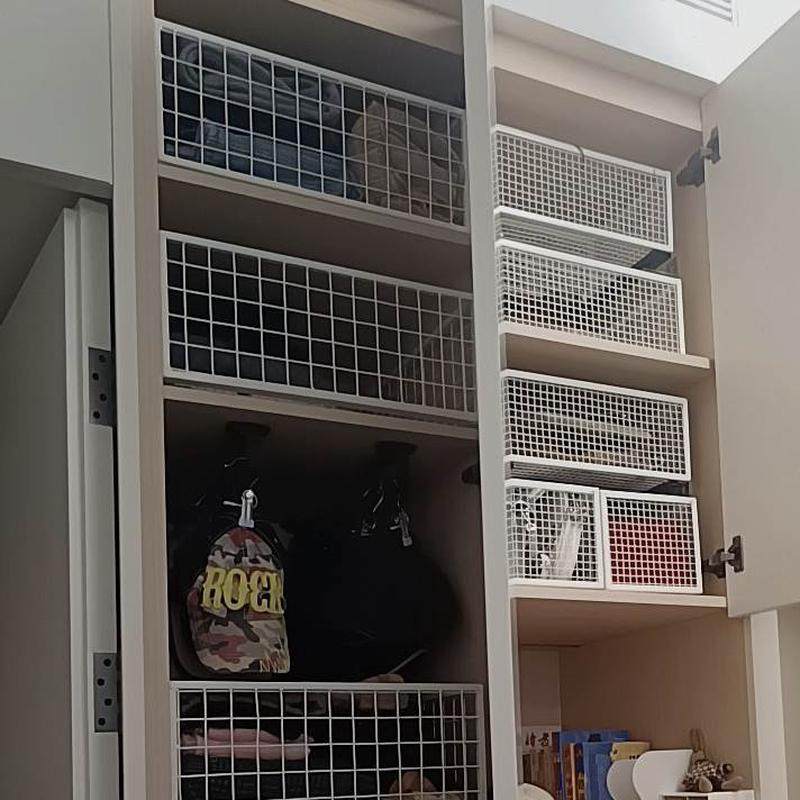 拉篮滑轨定制衣柜网式分层收纳篮抽屉式网格篮免打孔密抽拉收纳筐,基础建材,衣柜拉篮,淘宝优惠券,粉丝福利购,淘宝优惠卷