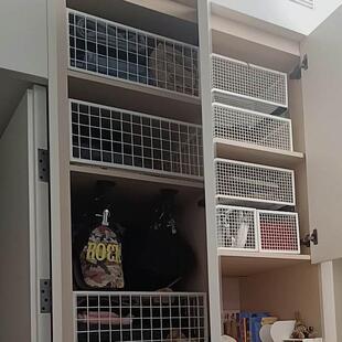 拉篮滑轨定制衣柜网式分层收纳篮抽屉式网格篮免打孔密抽拉收纳筐