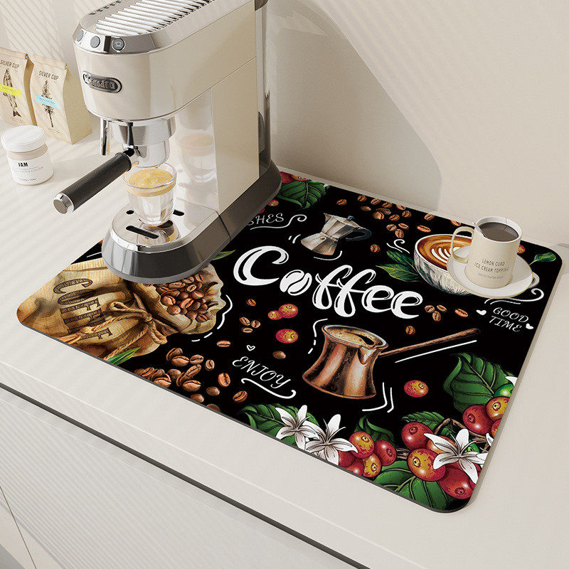咖啡机吸水垫硅藻泥厨房台面沥水垫餐具碗盘垫速干隔热杯垫控水垫,居家布艺,餐垫,淘宝优惠券,粉丝福利购,淘宝优惠卷
