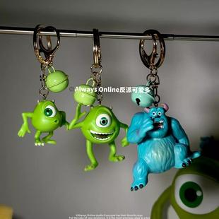 反派可爱多大眼仔苏利文蓝毛怪钥匙扣包包挂件配饰礼物卡通可爱