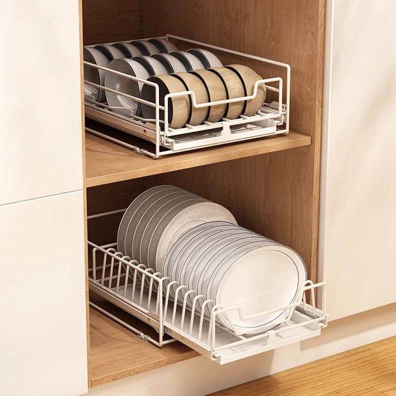 收纳架橱柜拉篮调味料碗架抽屉式沥水架厨房碗盘抽拉碗碟收纳架,厨房/烹饪用具,碗架,淘宝优惠券,粉丝福利购,淘宝优惠卷