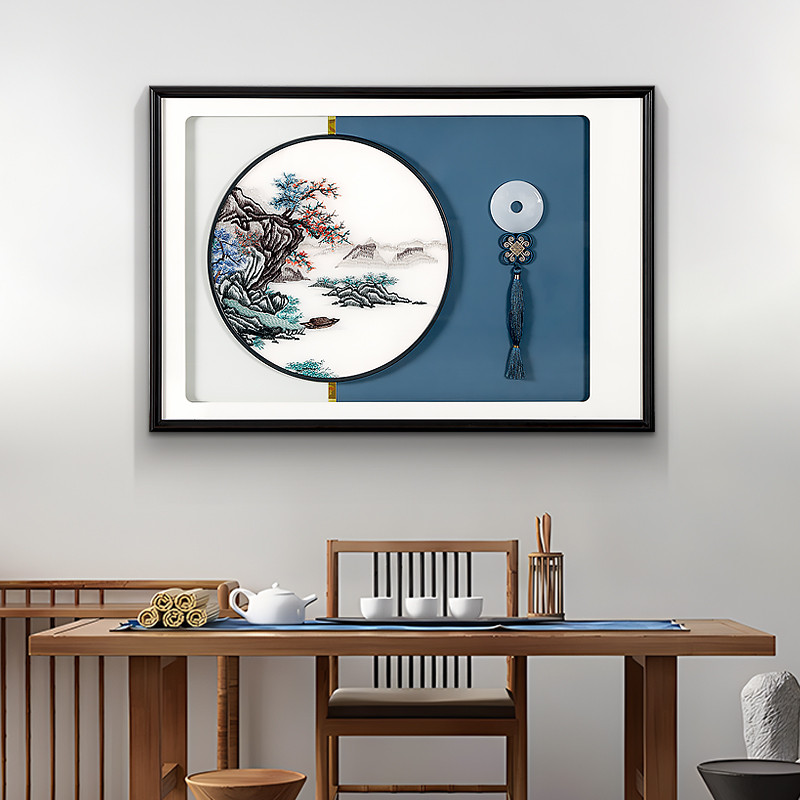 事事如意餐厅客厅装饰挂画高级苏州刺绣成品手工高端立体2025新款图片
