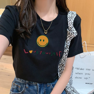 设计感小众显瘦正肩打底衫 T恤女装 新品 春秋内搭宽松短袖 夏季 短款