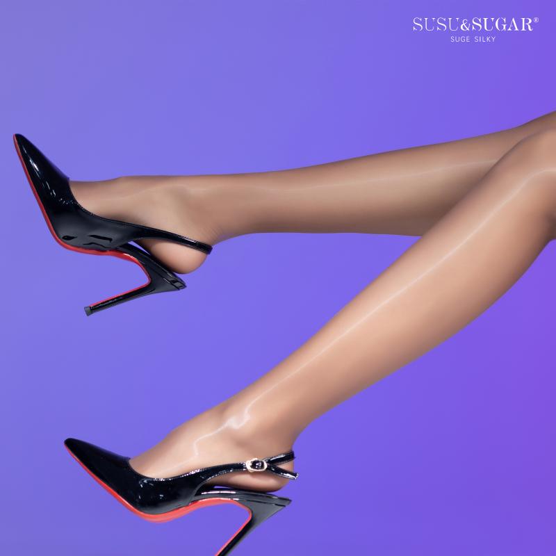 素纥2025新品「流光-纯享」1D超薄油亮一线裆丝袜腰丝设计连裤袜