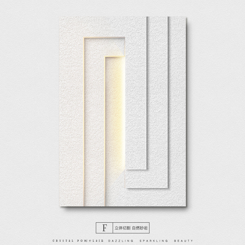 led实物画立体侘寂风意式极简客厅挂画沙发背景墙餐厅玄关装饰画