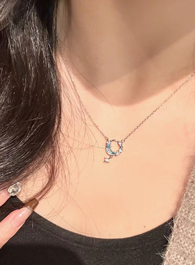 星月999纯银项链女轻奢小众 高级感2024年新款爆款锁骨链生日礼物