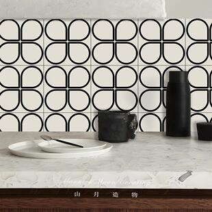厨房墙面贴纸防油防水防潮墙贴翻新自粘卫生间墙裙仿花砖瓷砖贴墙