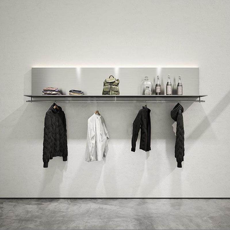 鞋包服衣帽架服装店展示架上墙银色陈列侧货架架子挂衣置物不锈钢,商业/办公家具,服装展示架,淘宝优惠券,粉丝福利购,淘宝优惠卷