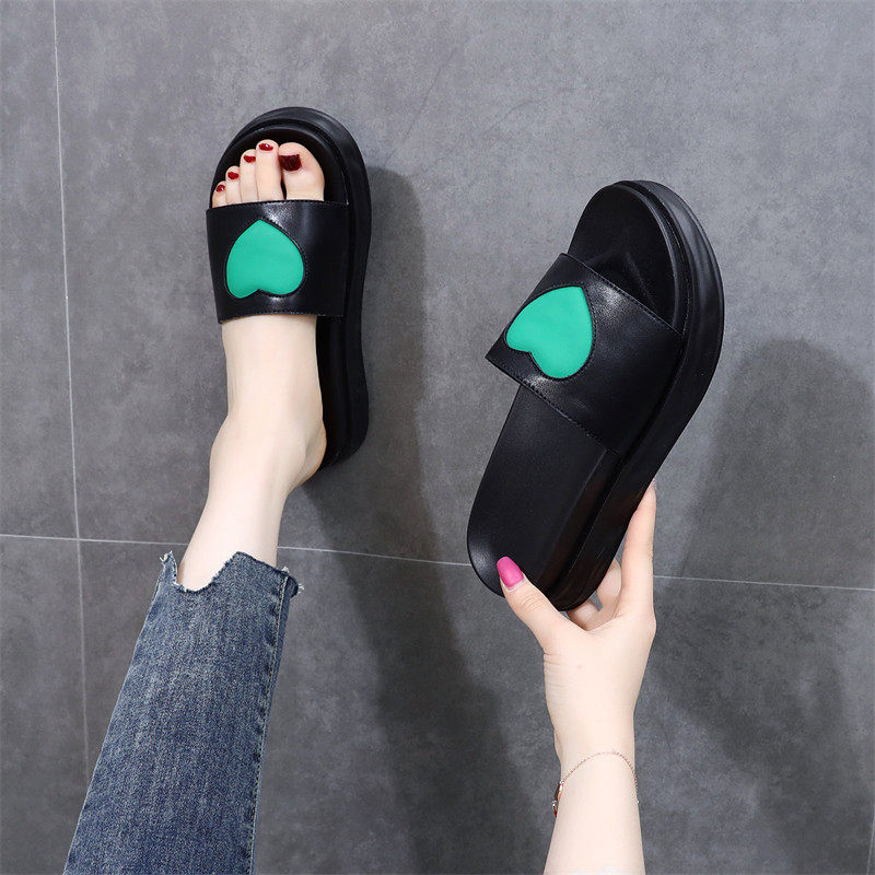 韩版拖鞋女外穿2025年夏季新款韩版网红防滑厚底爱心一字拖小码34,女鞋,一字拖,淘宝优惠券,粉丝福利购,淘宝优惠卷