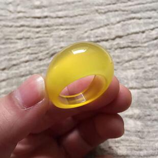 滴食指首饰玉髓食指 聚财女情侣玉个性戒指戒黄饰品指环戒指男水