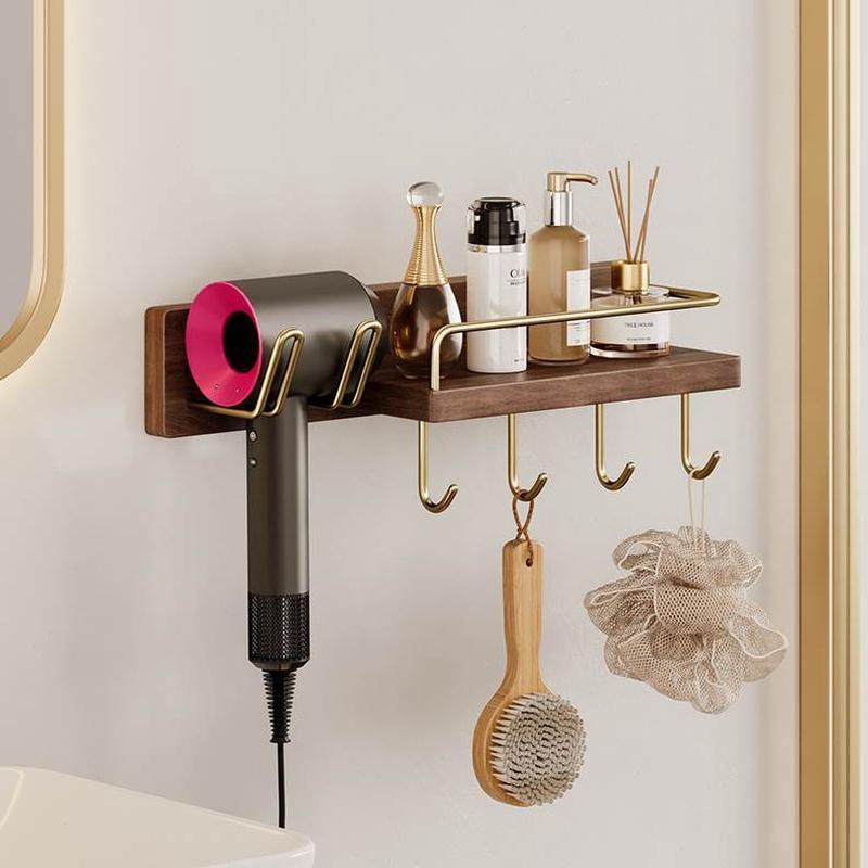 吹风筒吹风机置物架实木收纳架支架放杢库挂架电吹风免打孔置架,家庭/个人清洁工具,吹风机置物架,淘宝优惠券,粉丝福利购,淘宝优惠卷