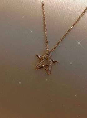 星星项链女士999纯银饰轻奢小众五角星2024新款爆款生日礼物女生