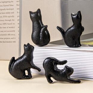 猫咪床金属酷子感头儿童房抽屉柜黑色柜榻榻米门拉手衣柜拉手男孩