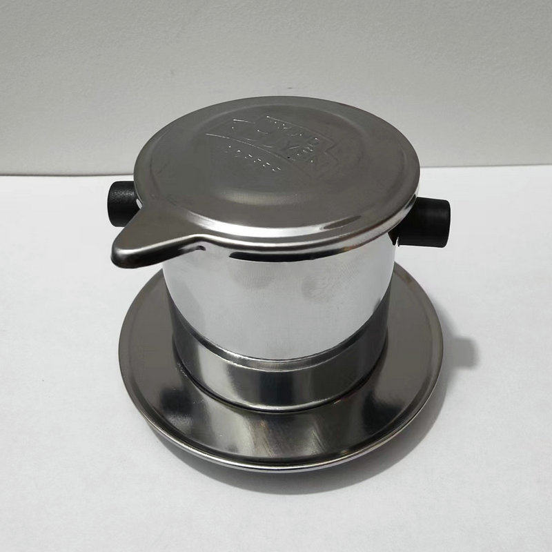 越南TRUNG NGUYEN中原不锈钢按压式免滤网滴漏咖啡冲饮双滤咖啡壶