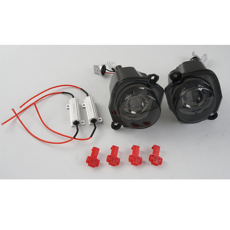厂家直销吉姆尼jb64w/jb74w专用白+黄LED转向灯透明/熏黑外壳雾灯
