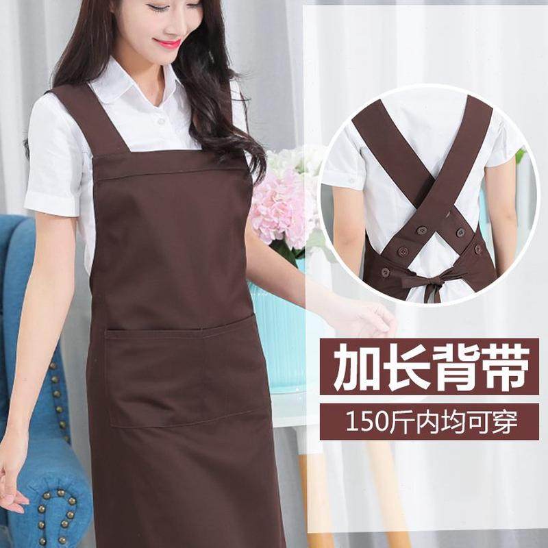 防水超市餐饮专用饭店美甲背带围裙定制logo男士交叉工作服女棉布,家庭/个人清洁工具,围裙,淘宝优惠券,粉丝福利购,淘宝优惠卷