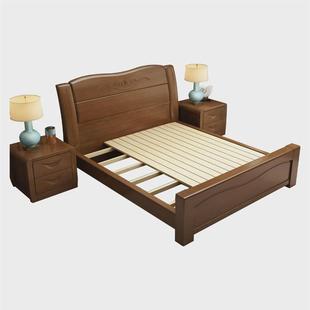 備实木床1.2米1.35一米二橡木床1.5宽1.8成人家用老人定制单人床