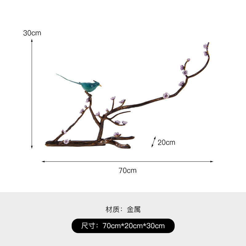 贝子艺喜上枝头眉梢创意摆件新中式客栈酒店样板间客厅软装饰品