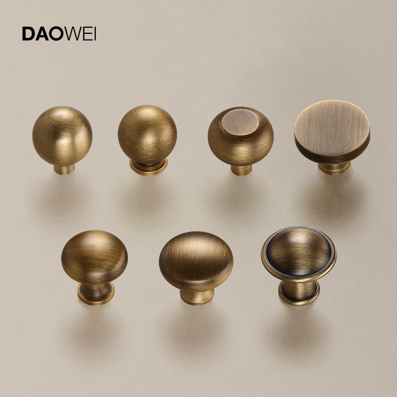 到位黄铜拉手单孔抽屉鞋柜衣柜橱柜门亮银金色古铜把手全铜