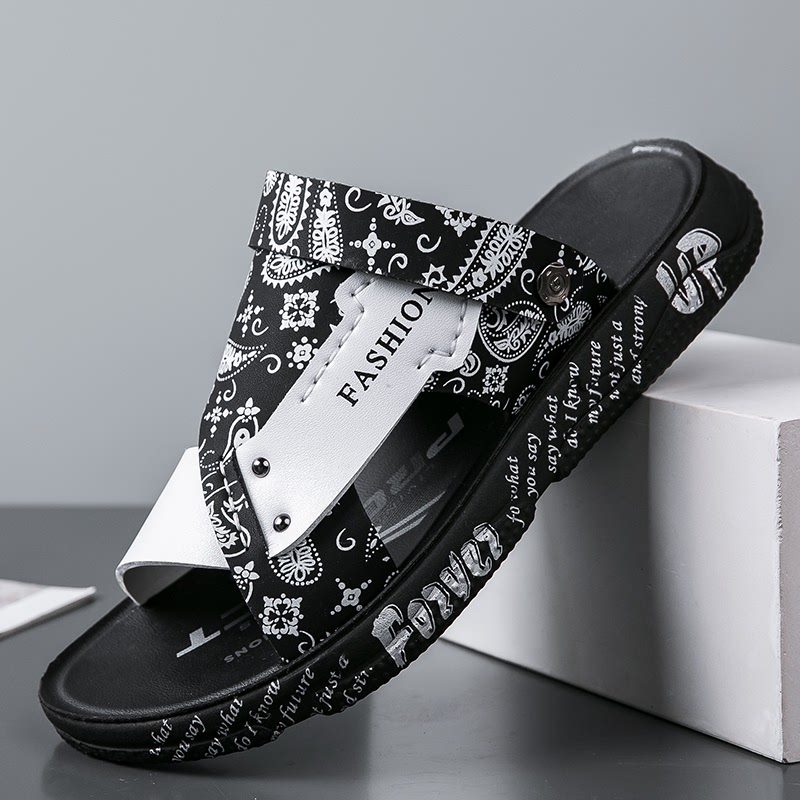 群森男鞋男士凉鞋夏季软底软面防滑沙滩鞋休闲两用外穿驾车凉拖鞋,流行男鞋,人字拖,淘宝优惠券,粉丝福利购,淘宝优惠卷