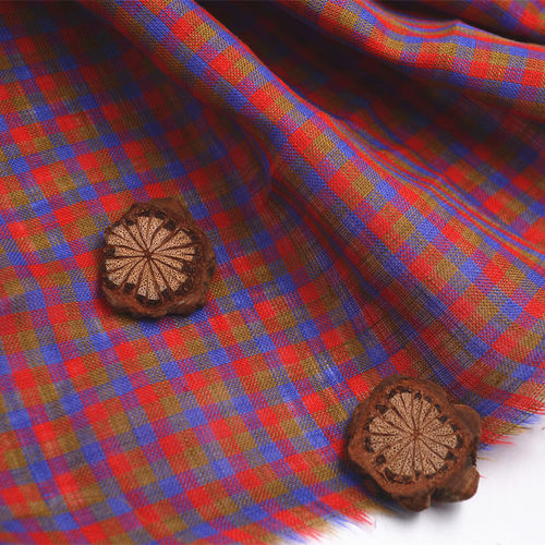 2020年新品色织纯亚麻格纯麻格子面料休闲文艺女装服装用布现货