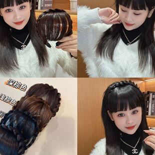 一体式假发发箍发箍假发刘海麻花