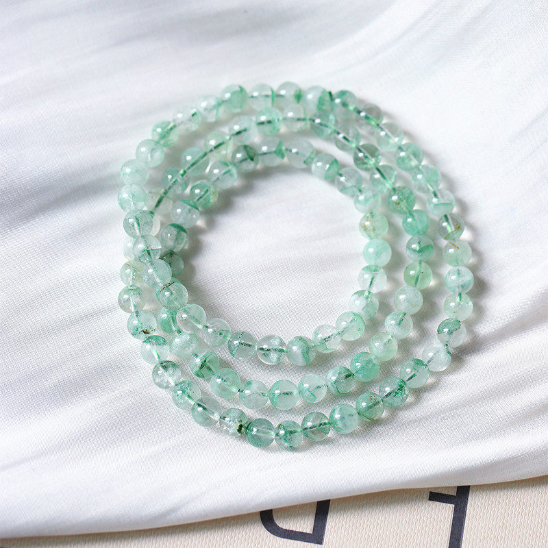 翠绿色幽灵水晶三圈款手链 女款绿幽灵翠幽灵水晶手串饰品,饰品/流行首饰/时尚饰品新,手饰/手串,淘宝优惠券,粉丝福利购,淘宝优惠卷