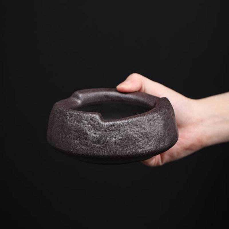 高档装饰器烟灰缸皿防风茶桌》日式记今朝《家用办公室粗陶陶瓷,家居饰品,装饰烟灰缸,淘宝优惠券,粉丝福利购,淘宝优惠卷