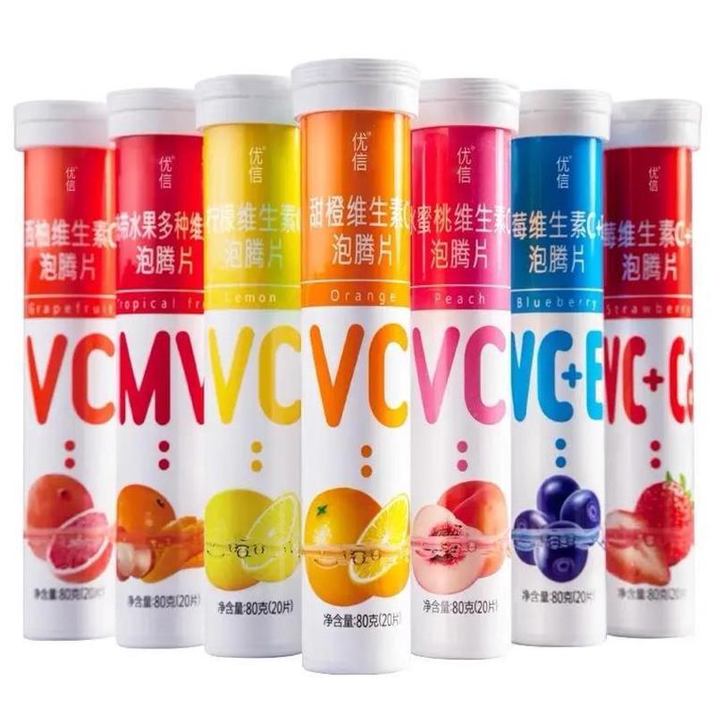 速发优信果味固体维c泡腾片风味饮料 vc泡腾片