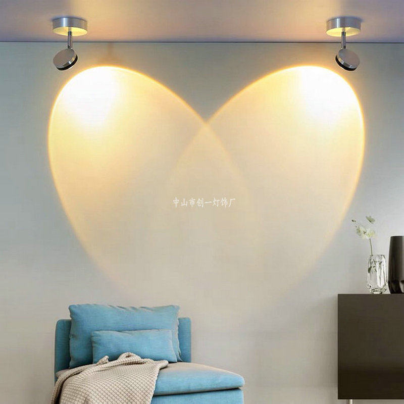 可调角度LED彩色射灯背景墙造型灯客厅创意筒灯酒吧KTV七彩氛围灯