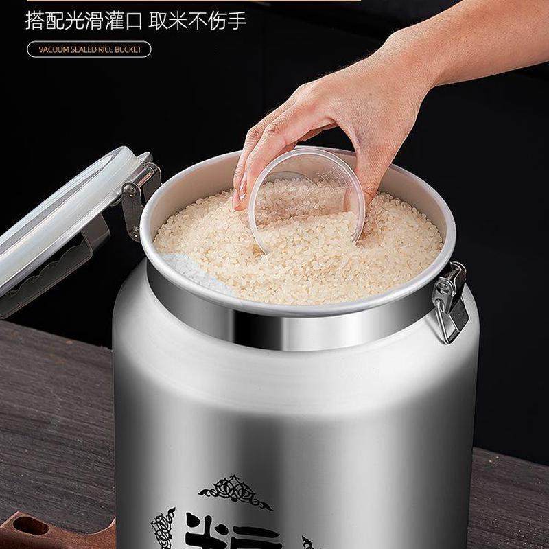 米桶家用防虫防潮密封米缸装大米不锈钢储粮桶米箱面粉储存罐容器,厨房/烹饪用具,米桶/米缸,淘宝优惠券,粉丝福利购,淘宝优惠卷