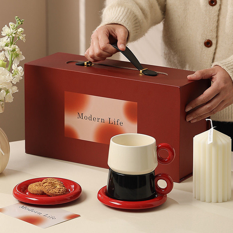 陶瓷咖啡杯高级感轻奢高颜值新婚礼物送新娘订婚结婚情侣杯子礼盒