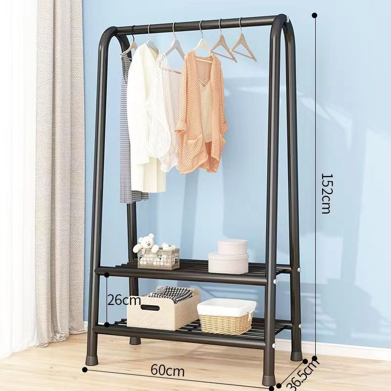 卧室房间开放式晾衣架子落地衣帽架简易多功能柜式不锈钢衣帽架子