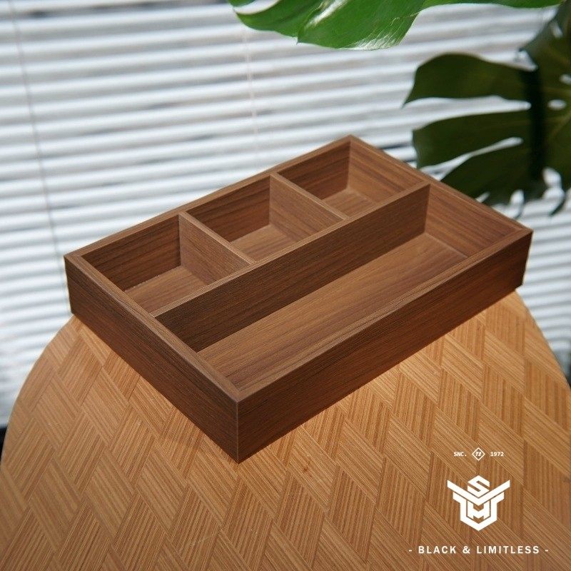 高级感黑胡桃纹木质 4格家居收纳盘礼品小摆件玩偶首饰收纳展示盘,收纳整理,桌面收纳盒,淘宝优惠券,粉丝福利购,淘宝优惠卷