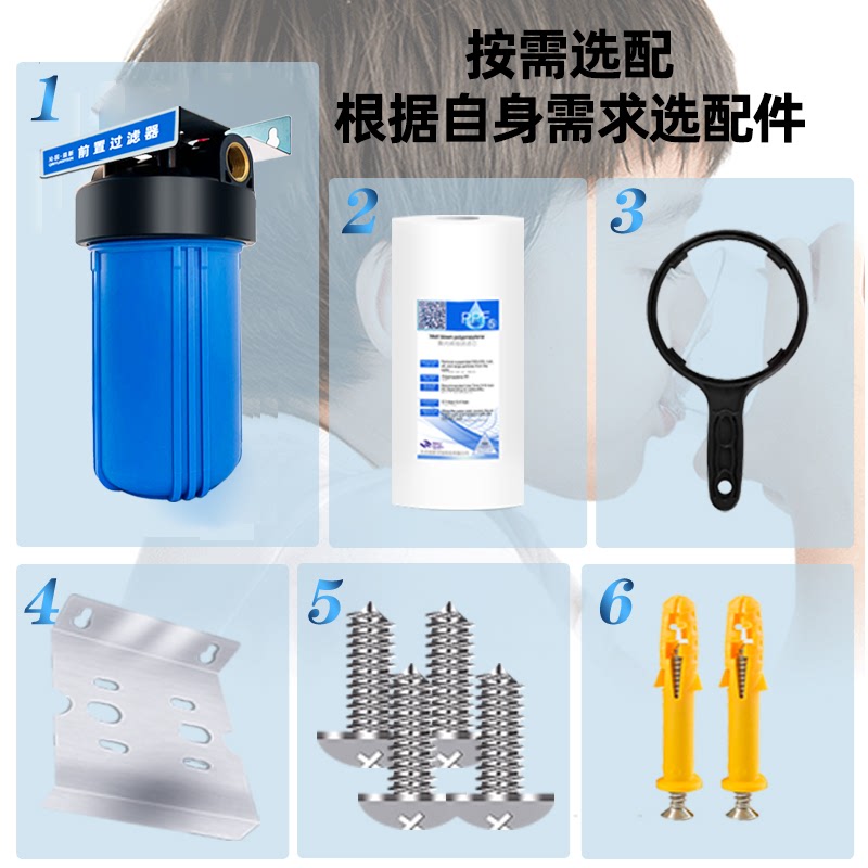 沁园益新大胖前置过滤器大蓝瓶10寸20寸家用商用滤瓶全屋净水器