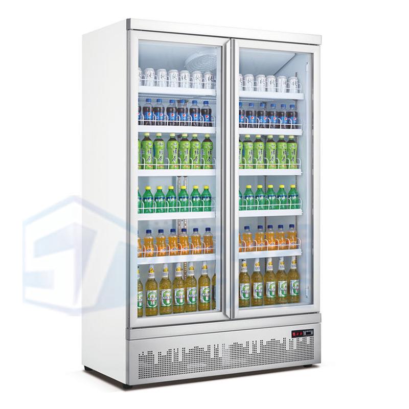 玻璃唐豪华底置冷藏展示柜风冷饮料柜便利店超市苏门风冷柜新款式