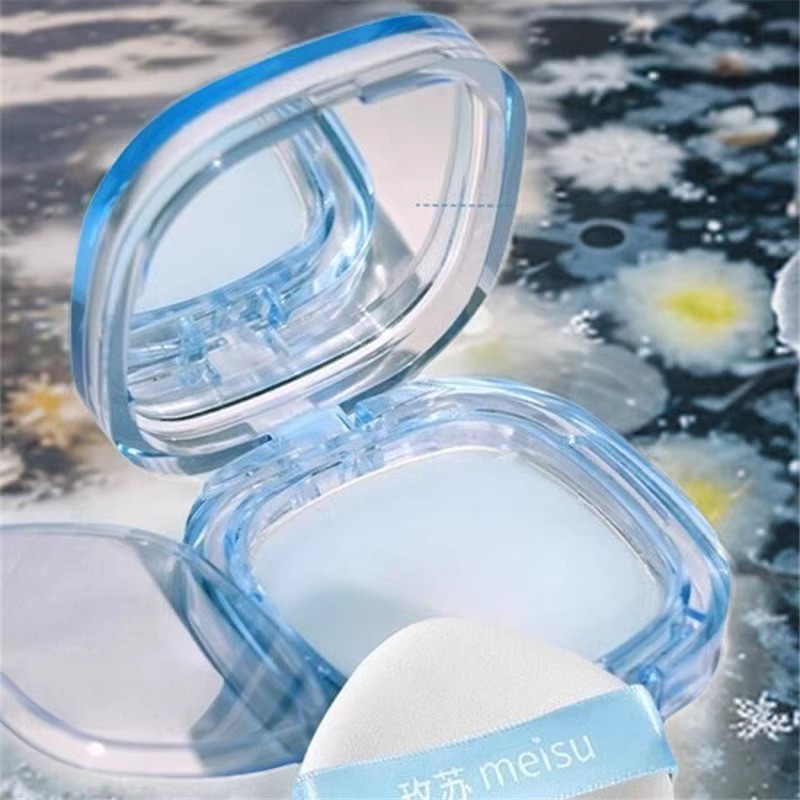 玫苏定妆膏粉饼控油持久补妆粉扑无粉感果冻轻透散粉雾面哑光