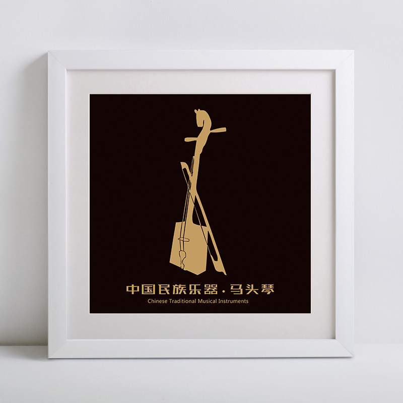 【中国古典乐器】中式传统民族茶馆酒楼火锅饭店音乐装饰挂画有框图片