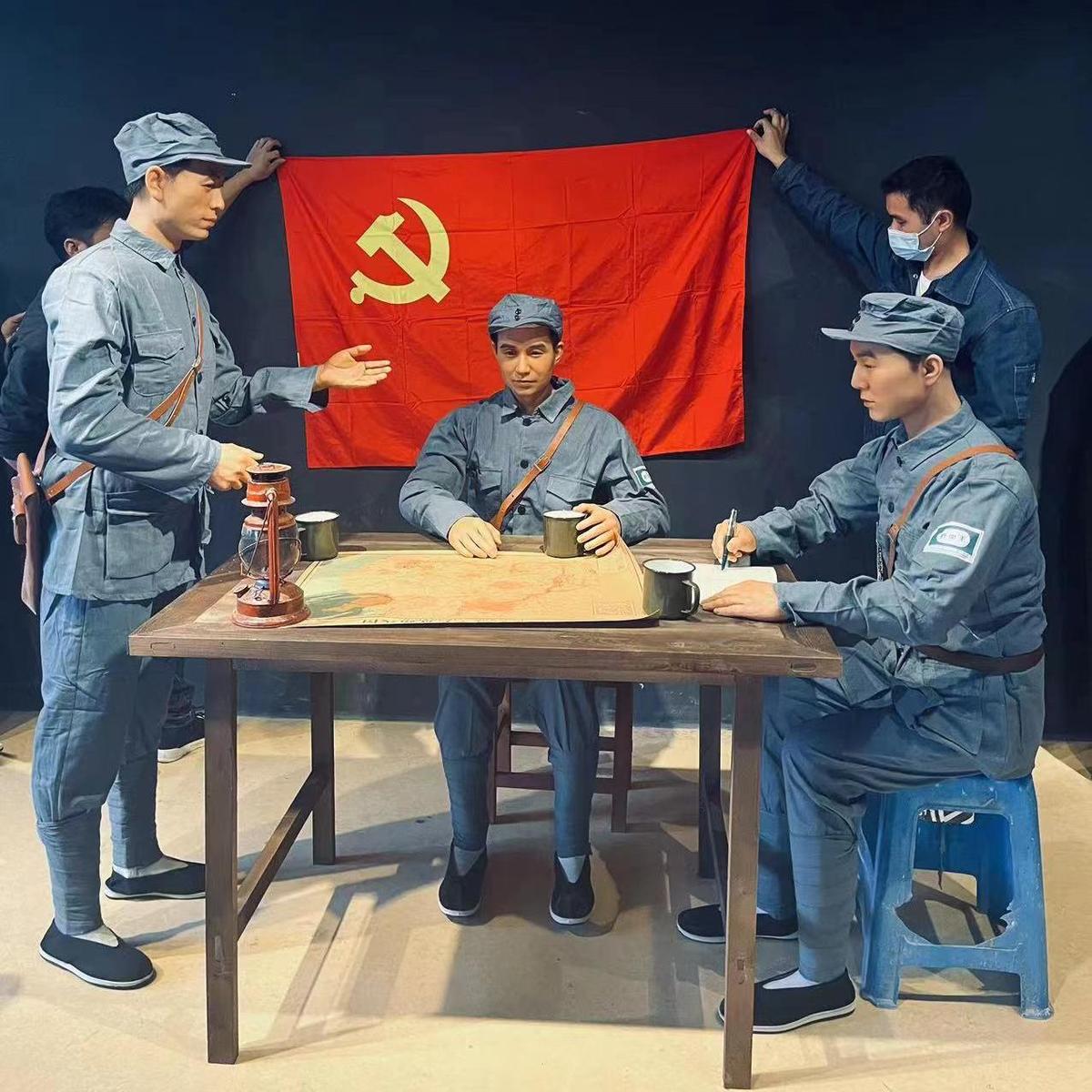 人物真人蜡像硅胶仿真人定制名人多人场景人物制作博物展览馆雕塑