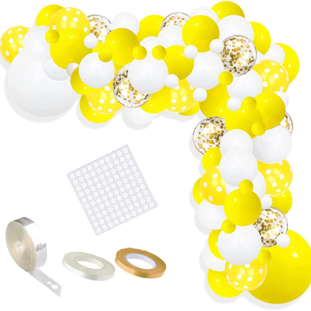 116件套哑光波点生日派对气球花环结婚亮片聚会宝宝派对装饰品