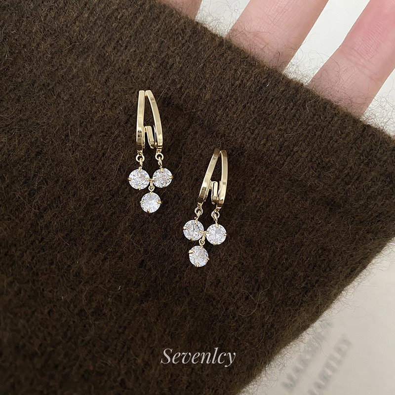 新品【闪葡萄】满钻串珠锆石耳环2025新款高级感小众设计,饰品/流行首饰/时尚饰品新,耳环,淘宝优惠券,粉丝福利购,淘宝优惠卷