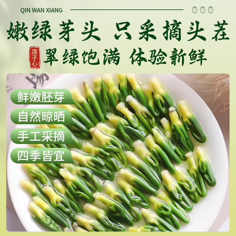 新日期沁晚香莲子心莲心新茶货泡水茶级莲字芯干货特连子心去火茶