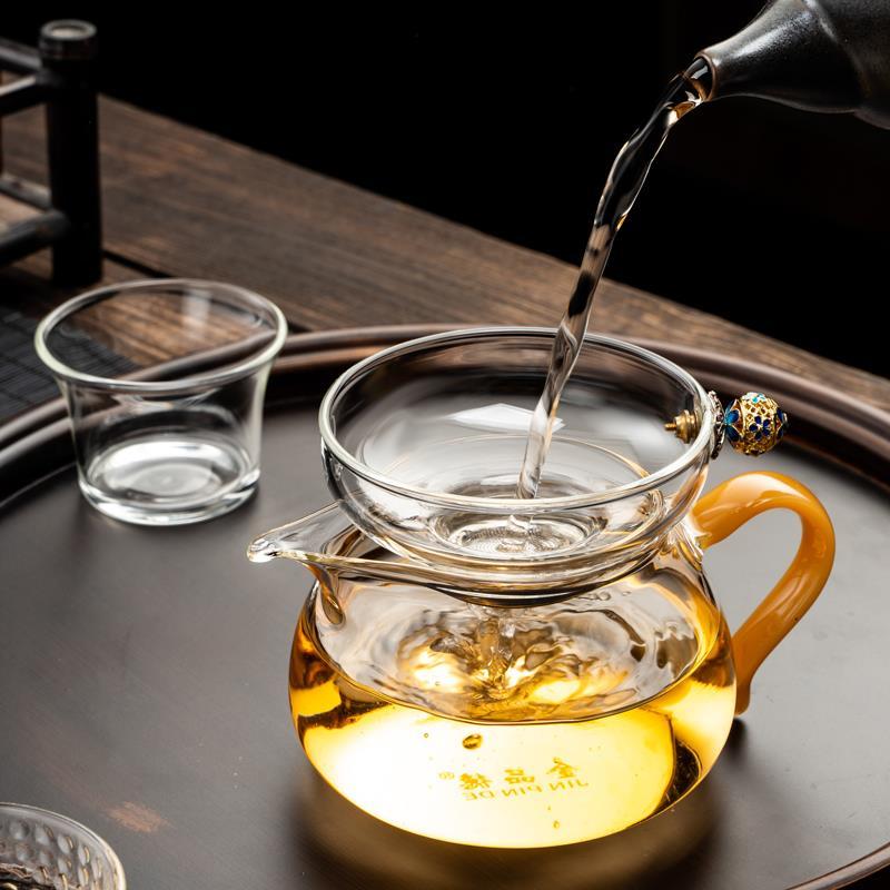 新款玻璃茶漏网套装茶叶过滤网茶隔功夫茶具配件泡茶器滤茶器茶滤