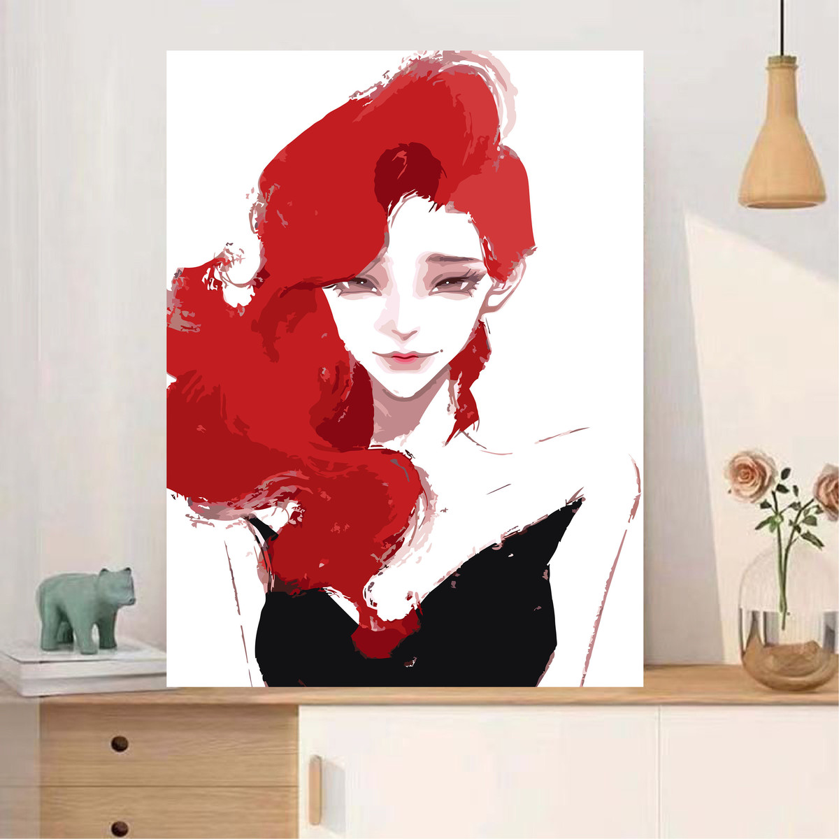 人物数字油画diy手工填色解压高颜值丙烯油彩画客厅装饰画挂画图片