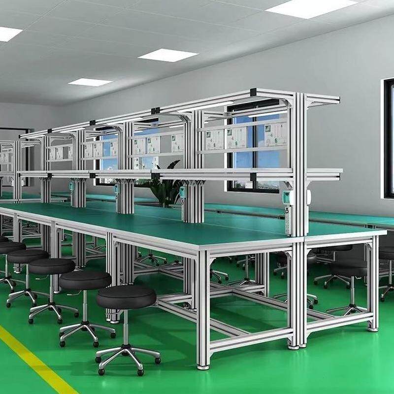 加厚铝金台平双面桌子生产线组装检验台