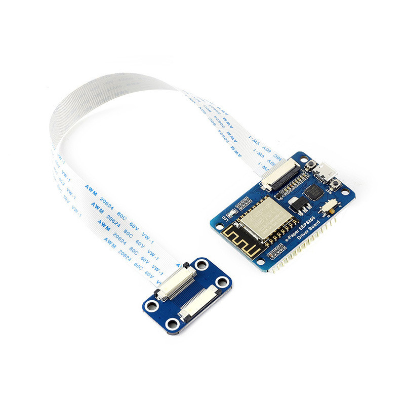 微雪 电子纸墨水屏e-Paper驱动板ESP8266模块无线WiFi兼容Arduino